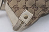 Authentic GUCCI Abbey Shoulder Tote Bag GG Canvas Leather 141470 Brown 9083I