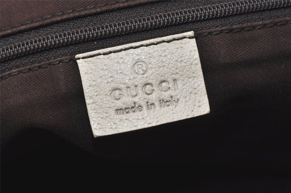 Authentic GUCCI Abbey Shoulder Tote Bag GG Canvas Leather 141470 Brown 9083I