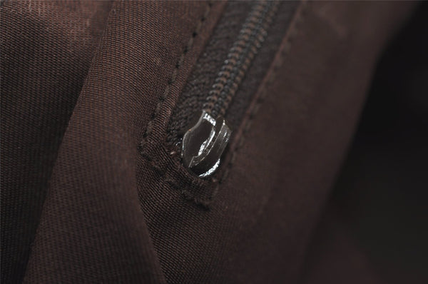 Authentic GUCCI Abbey Shoulder Tote Bag GG Canvas Leather 141470 Brown 9083I