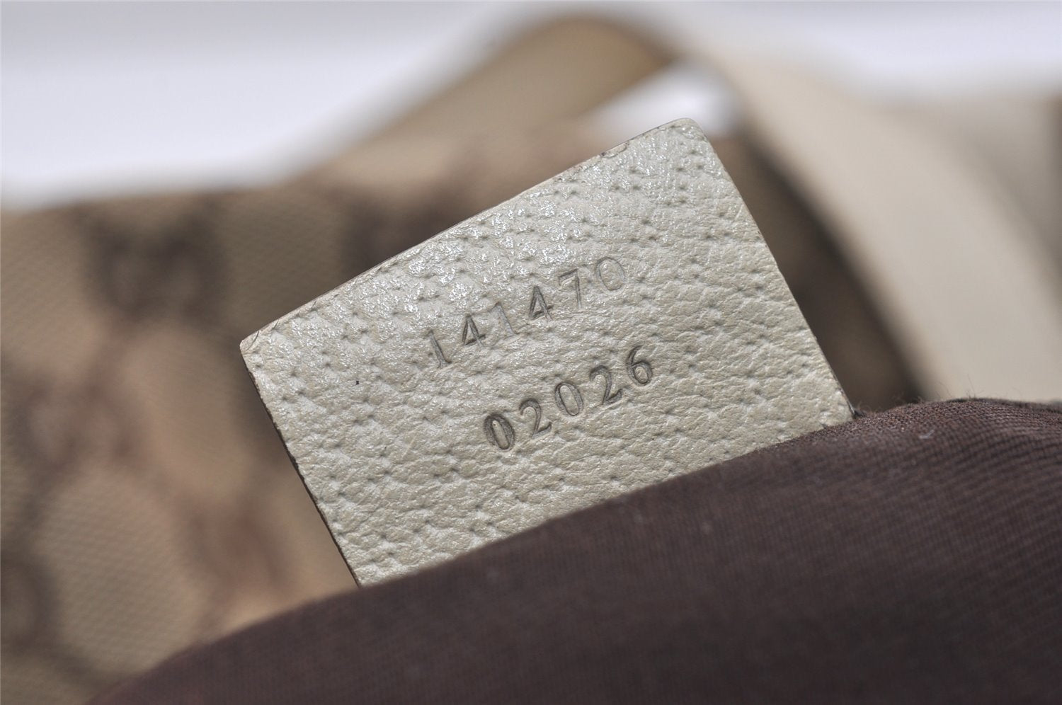 Authentic GUCCI Abbey Shoulder Tote Bag GG Canvas Leather 141470 Brown 9083I