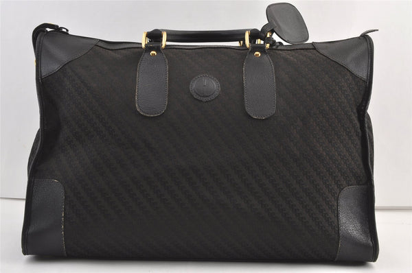Authentic GUCCI Vintage Boston Hand Bag GG Canvas Leather Black 9083J