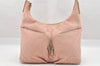 Authentic GUCCI Vintage Shoulder Hand Bag GG Canvas Leather 0013380 Pink 9085I