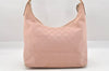 Authentic GUCCI Vintage Shoulder Hand Bag GG Canvas Leather 0013380 Pink 9085I