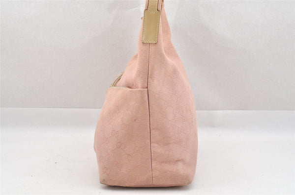 Authentic GUCCI Vintage Shoulder Hand Bag GG Canvas Leather 0013380 Pink 9085I