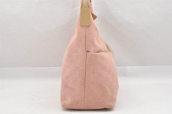 Authentic GUCCI Vintage Shoulder Hand Bag GG Canvas Leather 0013380 Pink 9085I