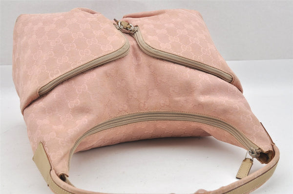 Authentic GUCCI Vintage Shoulder Hand Bag GG Canvas Leather 0013380 Pink 9085I
