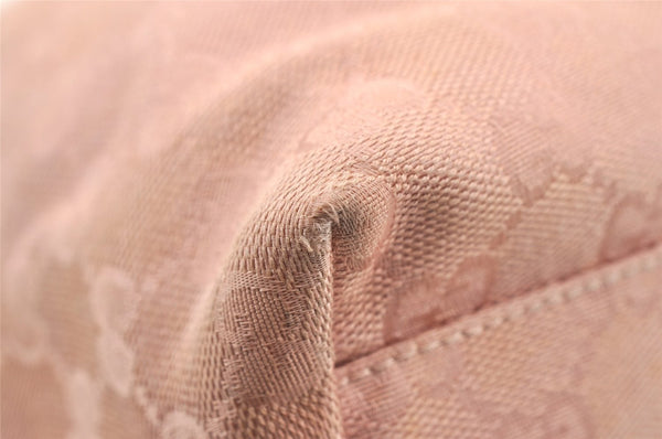 Authentic GUCCI Vintage Shoulder Hand Bag GG Canvas Leather 0013380 Pink 9085I