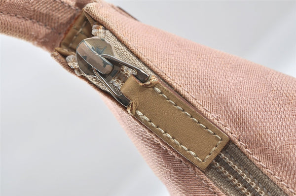 Authentic GUCCI Vintage Shoulder Hand Bag GG Canvas Leather 0013380 Pink 9085I