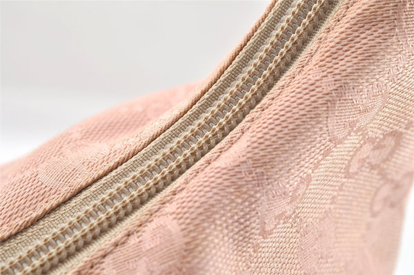 Authentic GUCCI Vintage Shoulder Hand Bag GG Canvas Leather 0013380 Pink 9085I