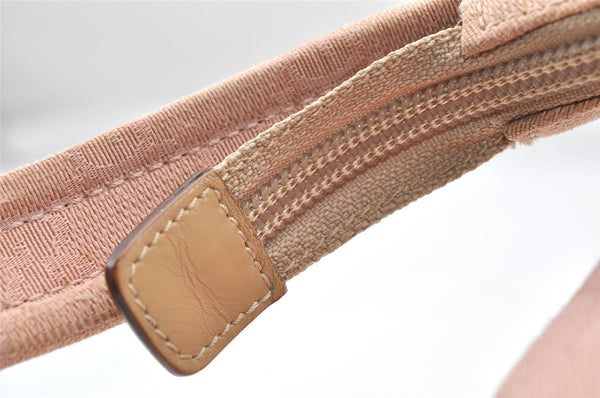 Authentic GUCCI Vintage Shoulder Hand Bag GG Canvas Leather 0013380 Pink 9085I