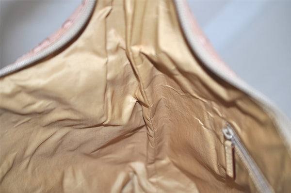 Authentic GUCCI Vintage Shoulder Hand Bag GG Canvas Leather 0013380 Pink 9085I