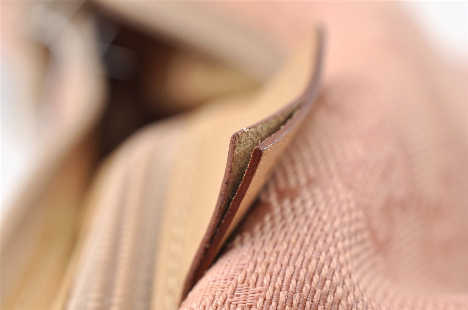 Authentic GUCCI Vintage Shoulder Hand Bag GG Canvas Leather 0013380 Pink 9085I