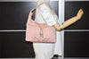 Authentic GUCCI Vintage Shoulder Hand Bag GG Canvas Leather 0013380 Pink 9085I