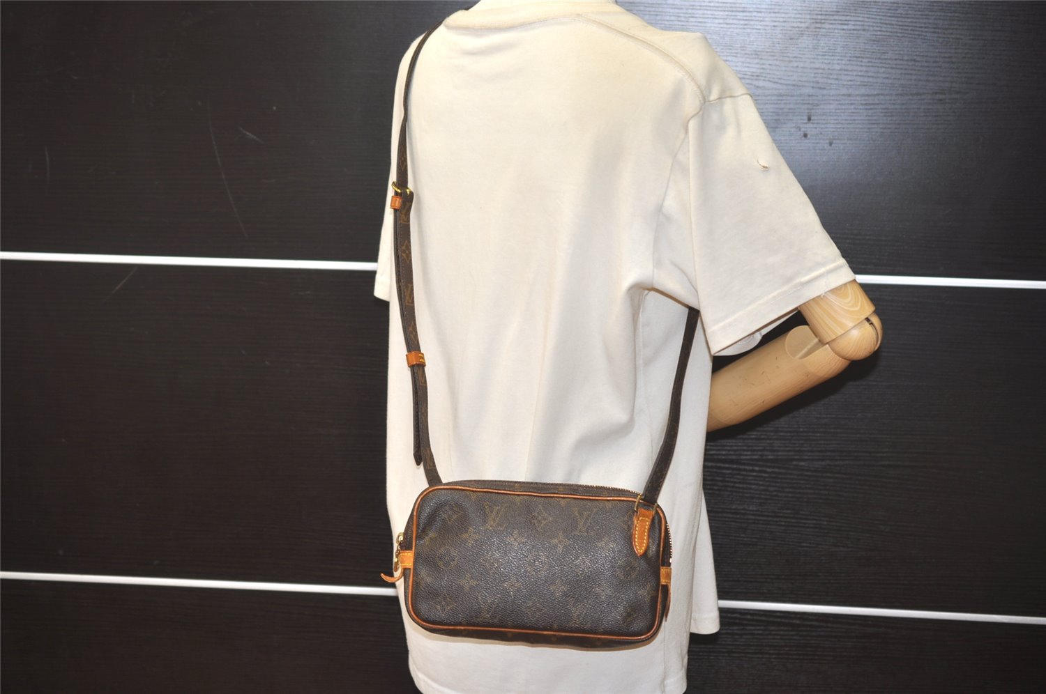 Auth Louis Vuitton Monogram Marly Bandouliere Shoulder Bag M51828 Junk 9085J