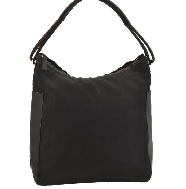 Authentic GUCCI Shoulder Hand Bag Nylon Leather 0013770 Black 9086I