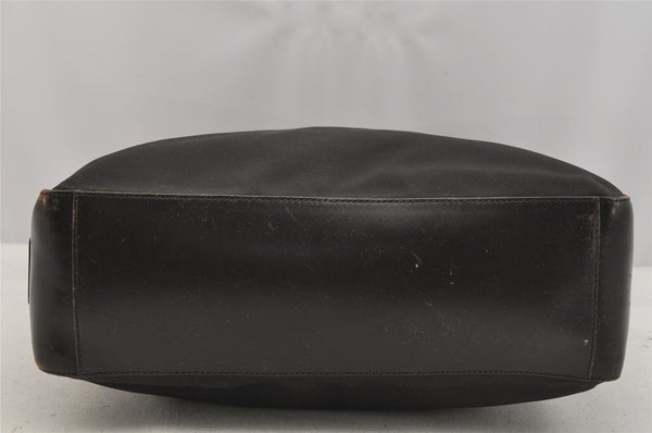 Authentic GUCCI Shoulder Hand Bag Nylon Leather 0013770 Black 9086I