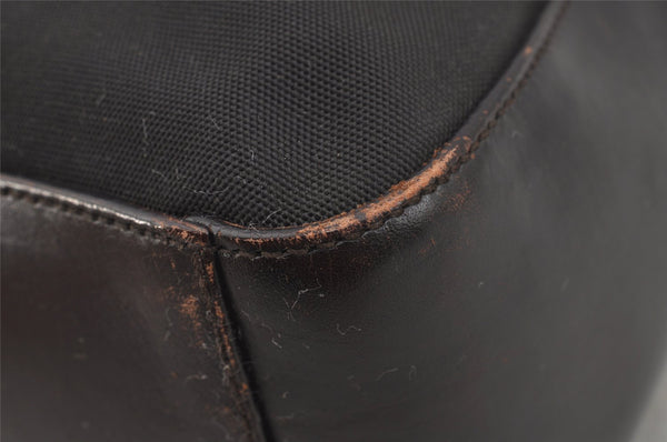 Authentic GUCCI Shoulder Hand Bag Nylon Leather 0013770 Black 9086I