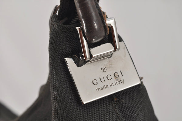 Authentic GUCCI Shoulder Hand Bag Nylon Leather 0013770 Black 9086I
