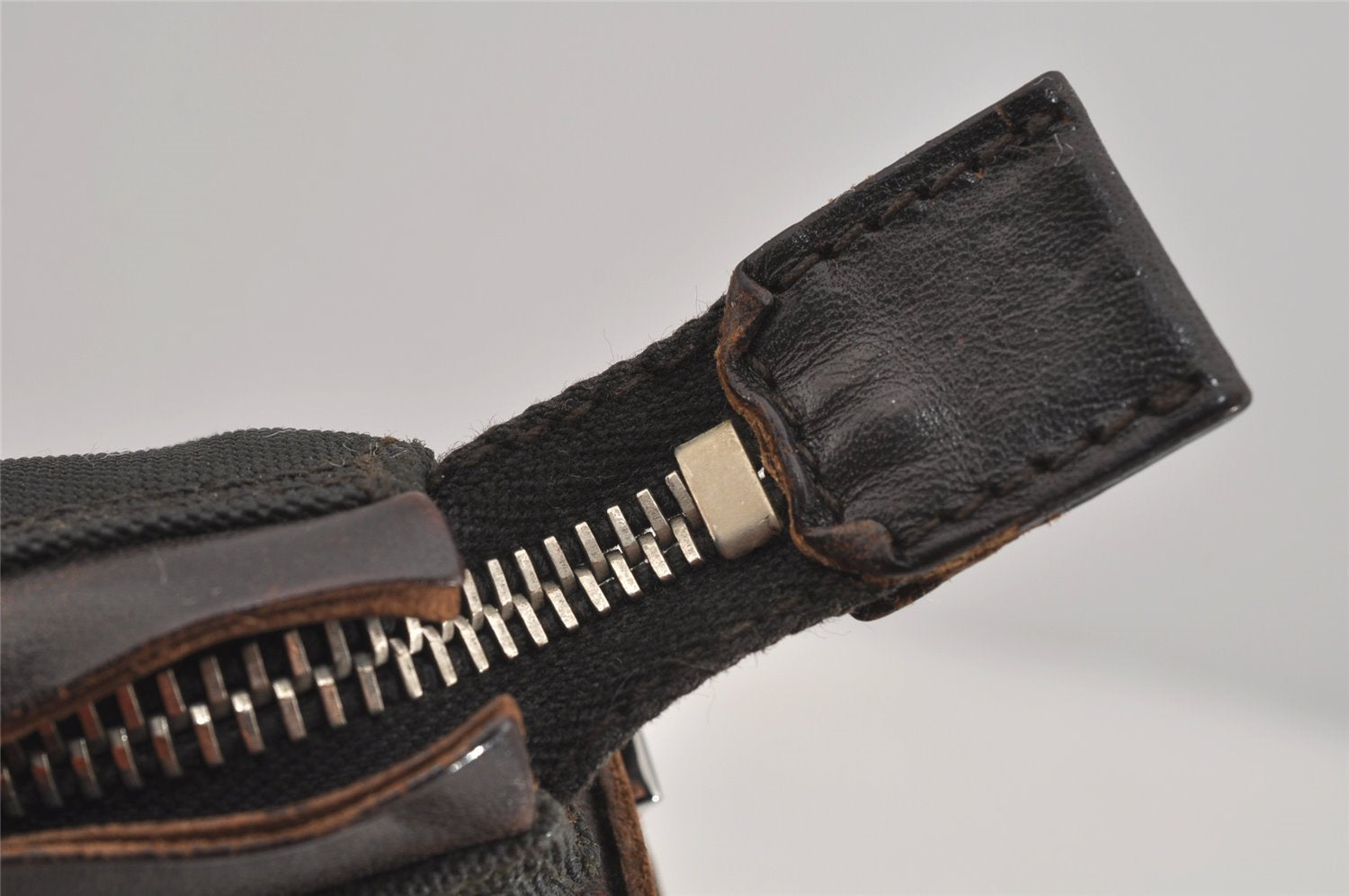 Authentic GUCCI Shoulder Hand Bag Nylon Leather 0013770 Black 9086I