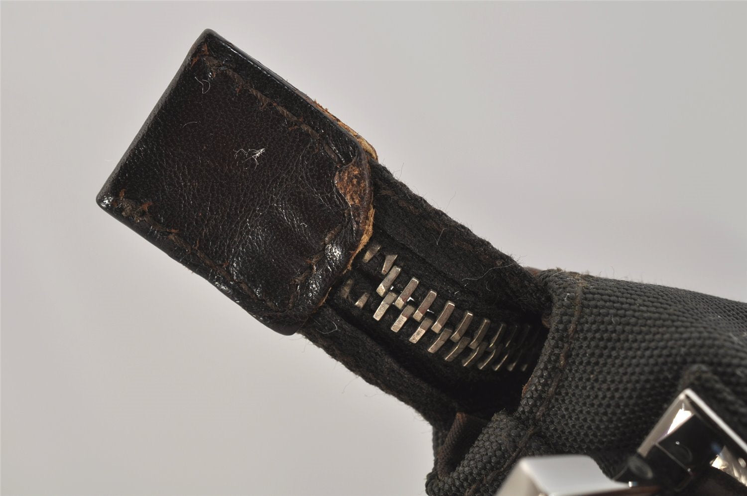 Authentic GUCCI Shoulder Hand Bag Nylon Leather 0013770 Black 9086I