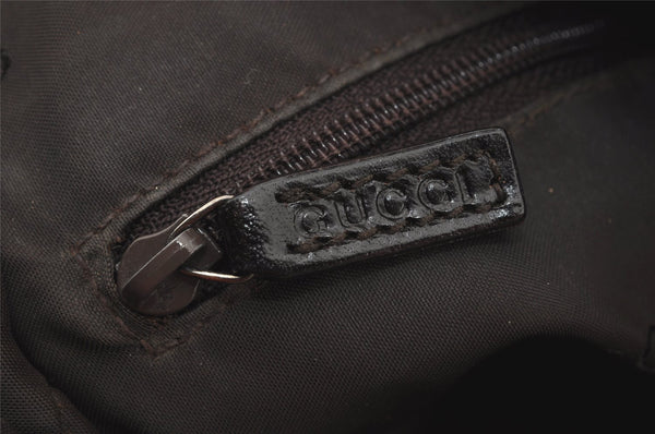 Authentic GUCCI Shoulder Hand Bag Nylon Leather 0013770 Black 9086I