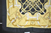 Authentic HERMES Carre 90 Scarf "Eperon d'or" Silk Black 9086J