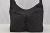 Authentic GUCCI Shoulder Hand Bag Purse GG Nylon Leather 0013380 Black 9087I