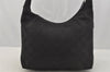 Authentic GUCCI Shoulder Hand Bag Purse GG Nylon Leather 0013380 Black 9087I