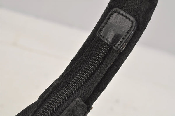 Authentic GUCCI Shoulder Hand Bag Purse GG Nylon Leather 0013380 Black 9087I