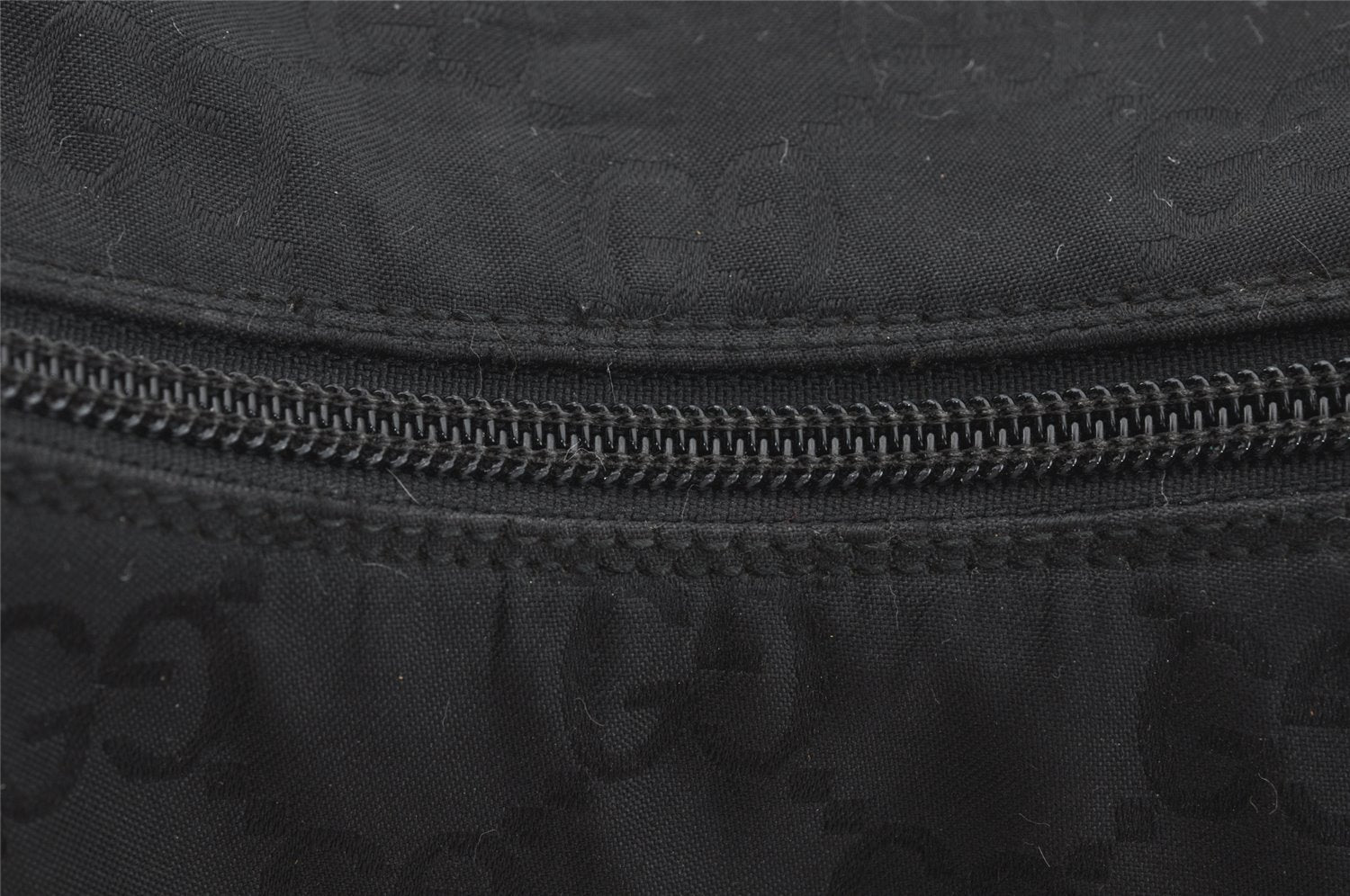 Authentic GUCCI Shoulder Hand Bag Purse GG Nylon Leather 0013380 Black 9087I