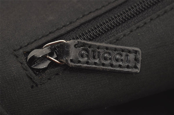 Authentic GUCCI Shoulder Hand Bag Purse GG Nylon Leather 0013380 Black 9087I
