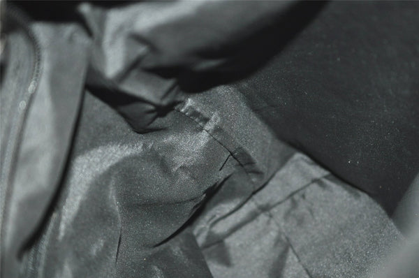 Authentic GUCCI Shoulder Hand Bag Purse GG Nylon Leather 0013380 Black 9087I