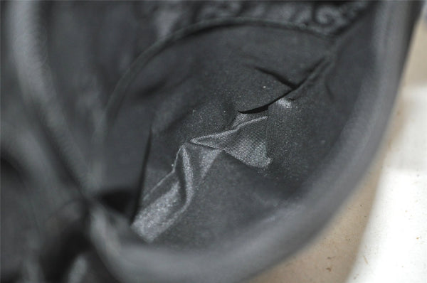 Authentic GUCCI Shoulder Hand Bag Purse GG Nylon Leather 0013380 Black 9087I