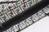 Authentic FENDI Zucca Shoulder Tote Bag Nylon Leather Green Navy 9087J