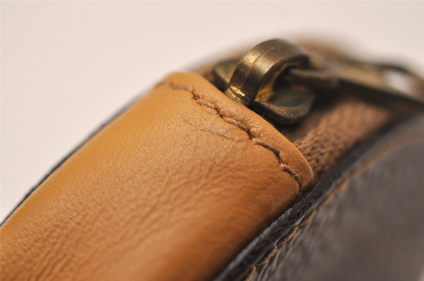Authentic CELINE Vintage Macadam Blason PVC Leather Coin Purse Pouch Brown 9088J