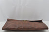 Authentic ETRO Business Clutch Documents Case PVC Leather Brown Junk 9089I