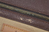 Authentic ETRO Business Clutch Documents Case PVC Leather Brown Junk 9089I