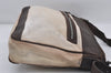 Authentic Salvatore Ferragamo Canvas Leather Shoulder Cross Bag Beige SF 9090I