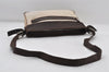 Authentic Salvatore Ferragamo Canvas Leather Shoulder Cross Bag Beige SF 9090I