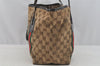 Authentic GUCCI Jolie Web Sherry Line Tote Bag GG Canvas 211971 Brown Junk 9091I