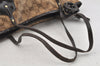 Authentic GUCCI Jolie Web Sherry Line Tote Bag GG Canvas 211971 Brown Junk 9091I