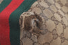 Authentic GUCCI Jolie Web Sherry Line Tote Bag GG Canvas 211971 Brown Junk 9091I