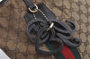 Authentic GUCCI Jolie Web Sherry Line Tote Bag GG Canvas 211971 Brown Junk 9091I