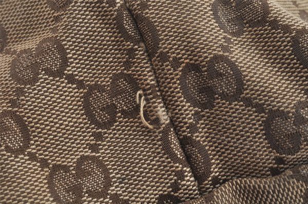 Authentic GUCCI Jolie Web Sherry Line Tote Bag GG Canvas 211971 Brown Junk 9091I