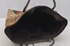 Authentic GUCCI Jolie Web Sherry Line Tote Bag GG Canvas 211971 Brown Junk 9091I