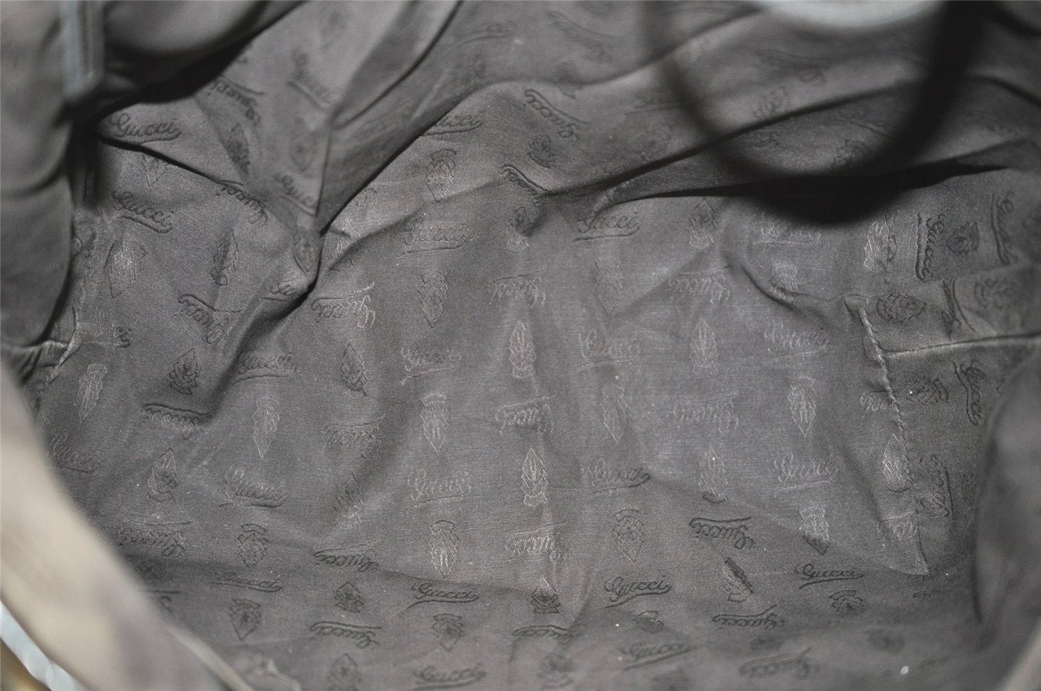 Authentic GUCCI Jolie Web Sherry Line Tote Bag GG Canvas 211971 Brown Junk 9091I