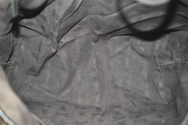 Authentic GUCCI Jolie Web Sherry Line Tote Bag GG Canvas 211971 Brown Junk 9091I