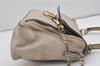 Authentic Chloe Faye Vintage 2Way Shoulder Hand Bag Purse Leather Beige 9093I