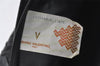 Authentic MARIO VALENTINO V Logo Clutch Hand Bag Purse Leather Black 9095I