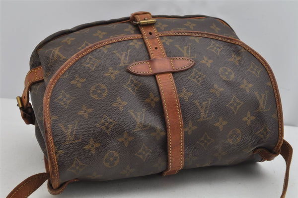 Authentic Louis Vuitton Monogram Saumur 30 Shoulder Cross Bag M42256 LV 9095J